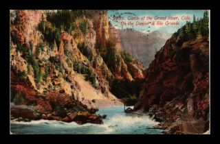 Dr Jim Stamps Us Canyon Grand River Colorado View Postcard