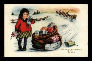 Dr Jim Stamps Us Merry Christmas To You Embossed Topical Postcard