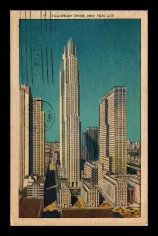 Dr Jim Stamps Us Rockefeller Center York City View Cof Postcard