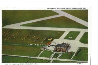 Indianapolis Municipal Airport,  Indianapolis,  Indiana,  Aerial View,  1930 