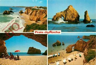 Picture Postcard Portugal,  Algarve - Praia Da Rocha (multiview)