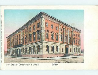 Pre - 1907 England Conservatory Of Music Boston Massachusetts Ma A0414