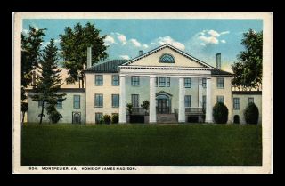 Dr Jim Stamps Us Montpelier Virginia Home President Madison View Postcard