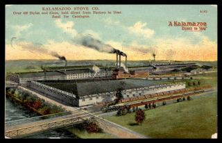 Mayfairstamps Michigan 1900s Kalamazoo Stove Company Advertising Postcard Wwb357