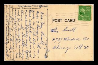 DR JIM STAMPS US WOULD LIKE TO MEET YOU IN WAUCONDA ILLINOIS LINEN POSTCARD 2