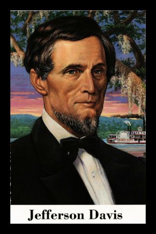 Dr Jim Stamps Us Confederate President Jefferson Davis Topical Postcard