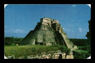 Dr Jim Stamps Temple Of Sorcerer Yucatan Topical Chrome Postcard Mexico