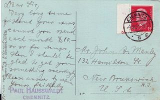 Norway Norge Arendal - Kirkegade 1931 Germany Chemnitz Cover on sepia postcard 2