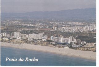 Praia De Rocha Portimao Portugal Postcard Vgc