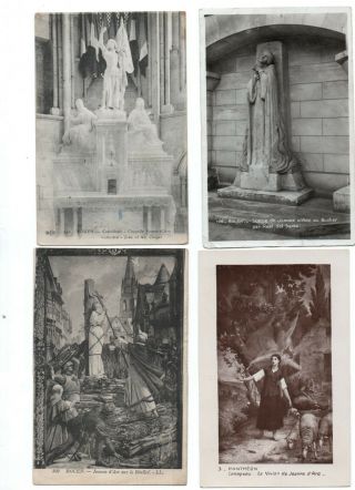 8 Vintage Postcards: Joan Of Arc Jeanne D 