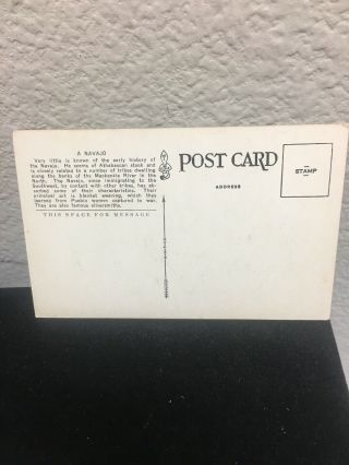 VTG Postcard Navajo Chief American Indian c.  1908 2