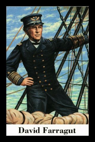Dr Jim Stamps Us David Farragut Civil War Admiral Postal Card