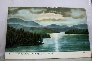 York Ny Adirondack Mountains Saranac Lake Postcard Old Vintage Card View Pc