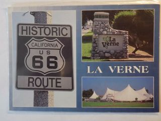 La Verne California On Route 66 Post Card,  S&h