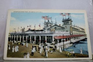 Jersey Nj Atlantic City Steeplechase Pier Postcard Old Vintage Card View Pc