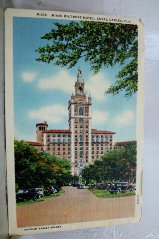 Florida Fl Coral Gables Miami Biltmore Hotel Postcard Old Vintage Card View Post