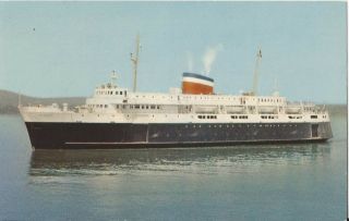 Postcard Maine Car Ferry Bluenose Bar Harbor To Yarmouth,  Nova Scotia Nrmint 50s