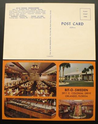 1950s Bit–o - Sweden Smorgasbord Restaurant,  3911 E.  Colonial Drive,  Orlando Fl