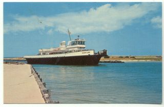 The Outer Banks North Carolina Silver Lake Auto Car Ferry Vintage Postcard