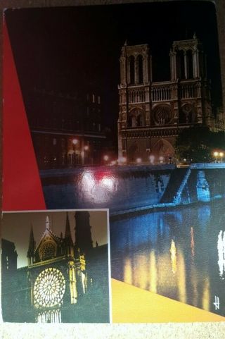 Vintage Postcard Of Paris,  France Notre Dame 1969