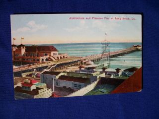 Vintage Long Beach,  California Pleasure Pier Scene
