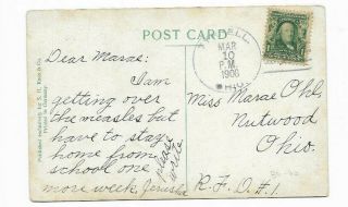 1908 Tyrrell,  Ohio Dpo Canceled Postcard - Mill Creek Park - Youngstown