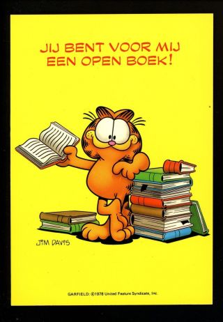 Comics Postcard Garfield Cat Jim Davis Books