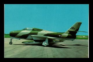 Us Postcard Republic F - 84f Thunderstreak Fighter Plane