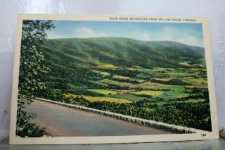Virginia Va Blue Ridge Mountains Skyline Drive Postcard Old Vintage Card View Pc
