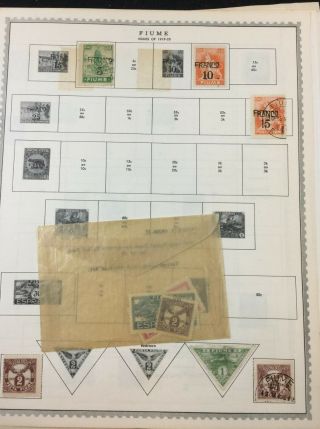 Extensive Unique 10 Pages Of Old Fiume Postage Stamps 518
