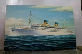 Boat Ship Home Lines Ss Atlantic Postcard Old Vintage Card View Standard Post Pc