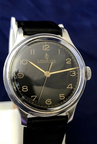 Rare Vintage Military Lange Veb Glashutte I/sa Wwii Wrist Watch Cal.  28.  1