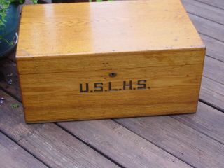 Old Maine Signed Lighthouse Medicine Chest USLHS USLH AS FOUND 2