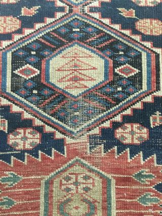 Antique Caucasian Kazak Rug Size 3.  5’ x 5.  5’ 2