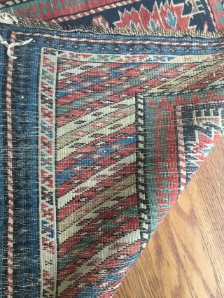 Antique Caucasian Kazak Rug Size 3.  5’ x 5.  5’ 5