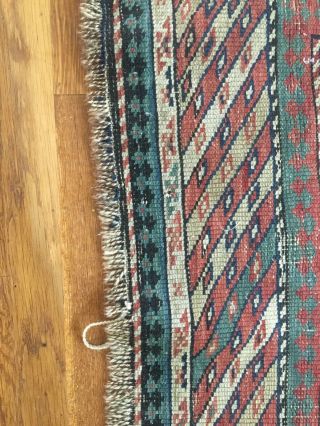 Antique Caucasian Kazak Rug Size 3.  5’ x 5.  5’ 8