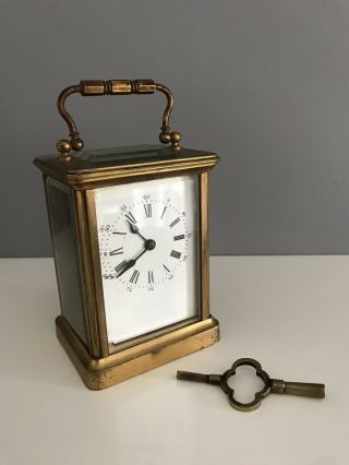 Antique French 8 Day Carriage Clock With Key