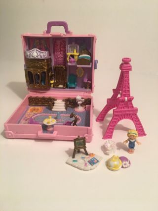 ✨ 1996 Vintage Bluebird Polly Pocket Polly In Paris Suitcase Compact Figure Hats