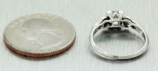 1920s Antique Art Deco Platinum 0.  70ctw G/VS1 Round Diamond Engagement Ring 6