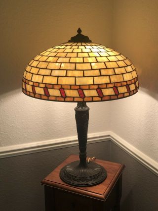 Wilkinson Leaded Stained Glass Lamp Duffner Handel Tiffany Era