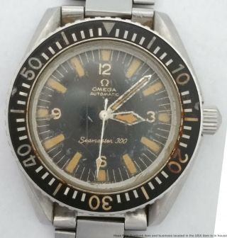 Barn Find Omega 165.  024 Seamaster Bakelite Bezel Mens Vintage Watch