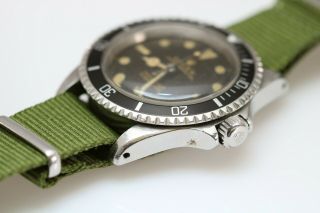 Rolex Submariner Ref 5513 Vintage Gilt Dial Dive Watch Circa 1960s Meters First 12