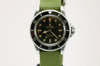 Rolex Submariner Ref 5513 Vintage Gilt Dial Dive Watch Circa 1960s Meters First