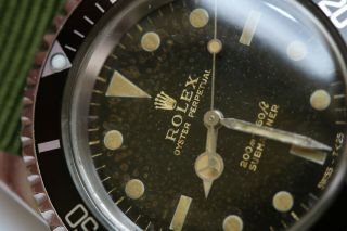 Rolex Submariner Ref 5513 Vintage Gilt Dial Dive Watch Circa 1960s Meters First 3