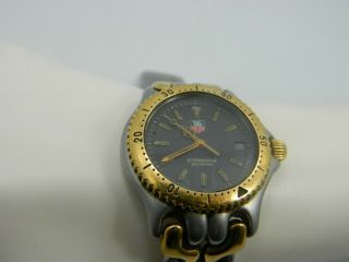 Vintage Silver/Gold Tone Men ' s Tag Heuer Professional Water Resistant Watch M 3