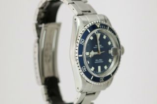 Vintage Tudor Prince Oyster Date Submariner 9411/0 Snow Flake Blue Dial 1970s 12