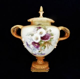 Art Nouveau Amphora Porzellanfabrik Mitterteich Max Emanuel & Co Lidded Urn