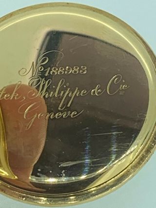 Patek Philippe Triple Signed 18k yellow gold Pocket Watch EXC Runs NR 3