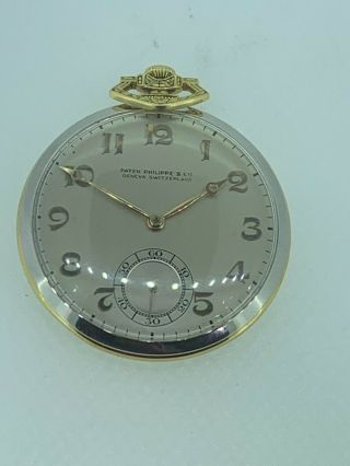 Patek Philippe & Co 3x Signed Two Tone 18k And Platinum Pocket Watch Exc Runs Nr