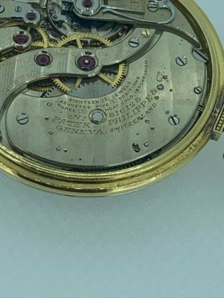 Patek Philippe & Co 3X Signed Two Tone 18k And Platinum Pocket Watch EXC Runs NR 3
